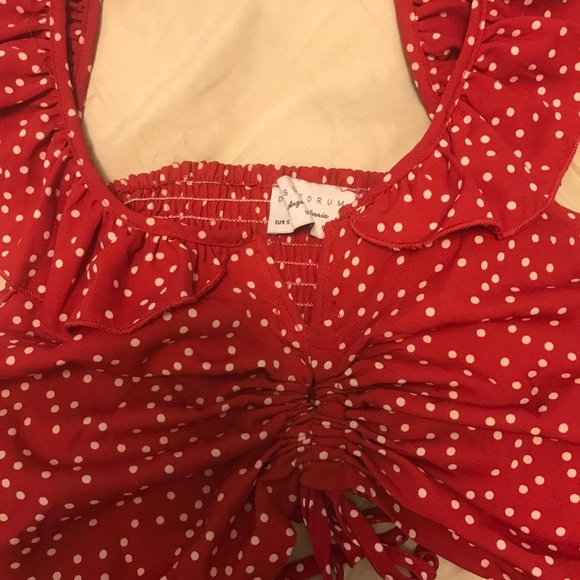 Cropped polka dot top - Picture 2 of 4